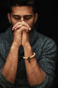 man prayer mindfulness Calgary