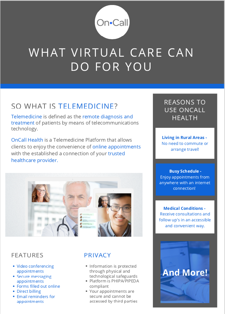 OnCall Telemedicine Calgary Alberta Canada